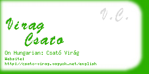 virag csato business card