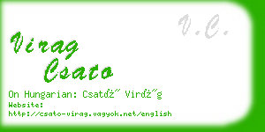 virag csato business card